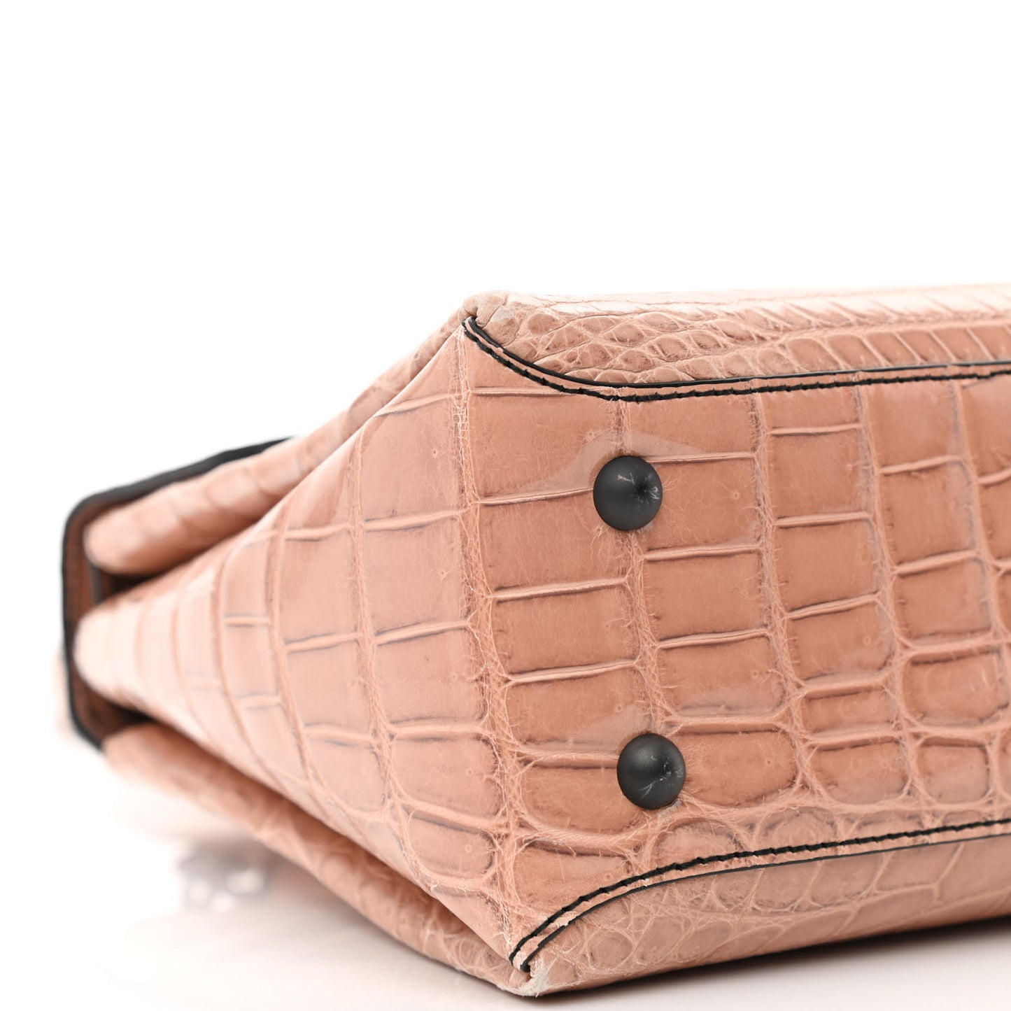 Crocodile Small Piazza Bag Light Pink