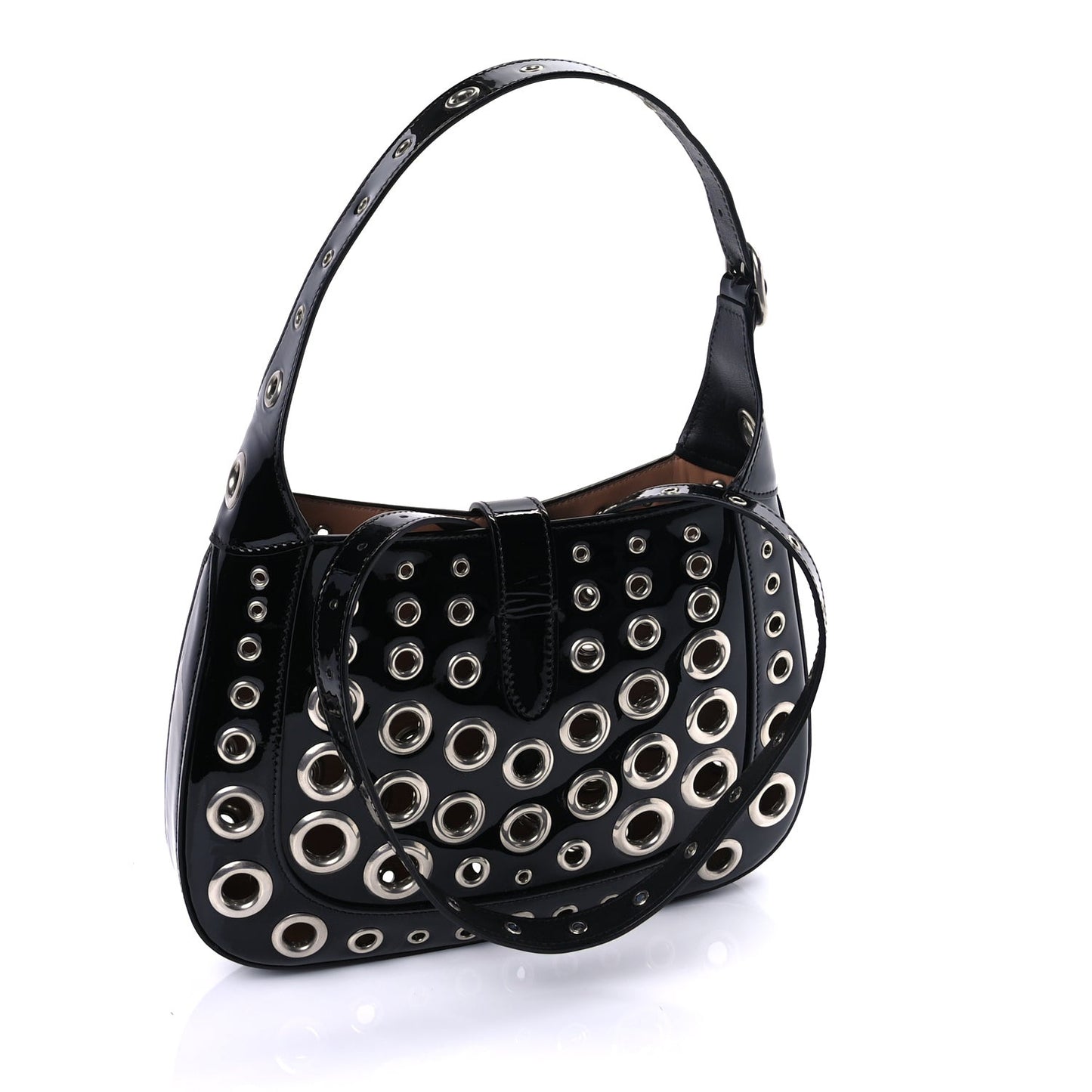 Patent Ha Ha Ha Jackie 1961 Eyelet Hobo Black