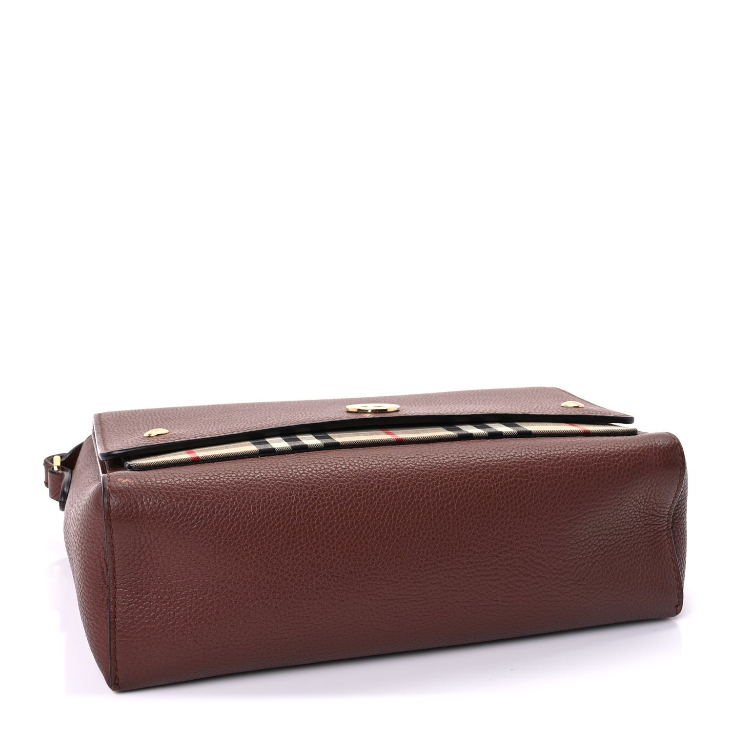 Burberry Calfskin Vintage Check Note Crossbody Bag Tan 3 of 8