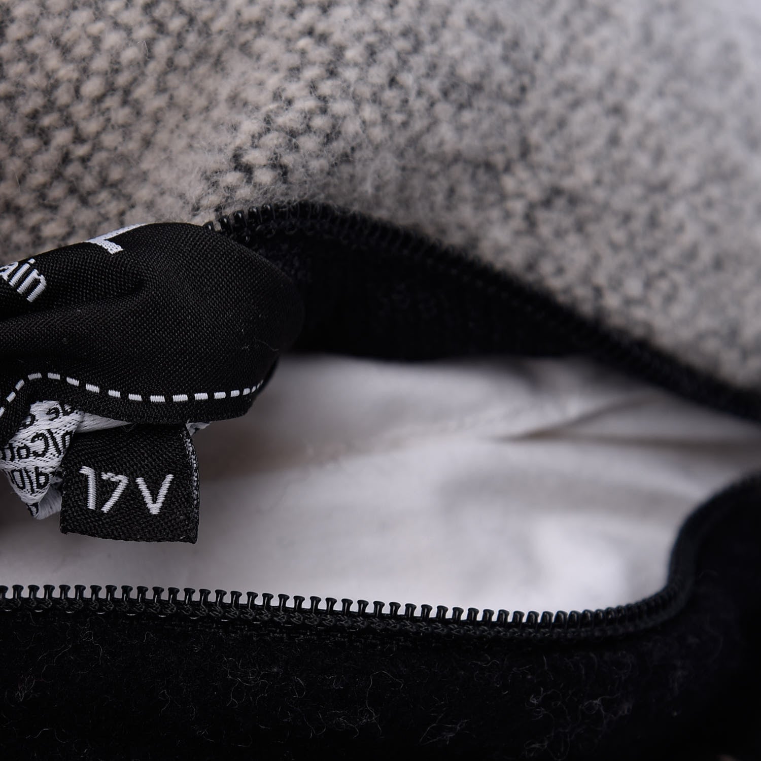 Chanel Merino Wool Cashmere CC Pillow Black Beige 4 of 4