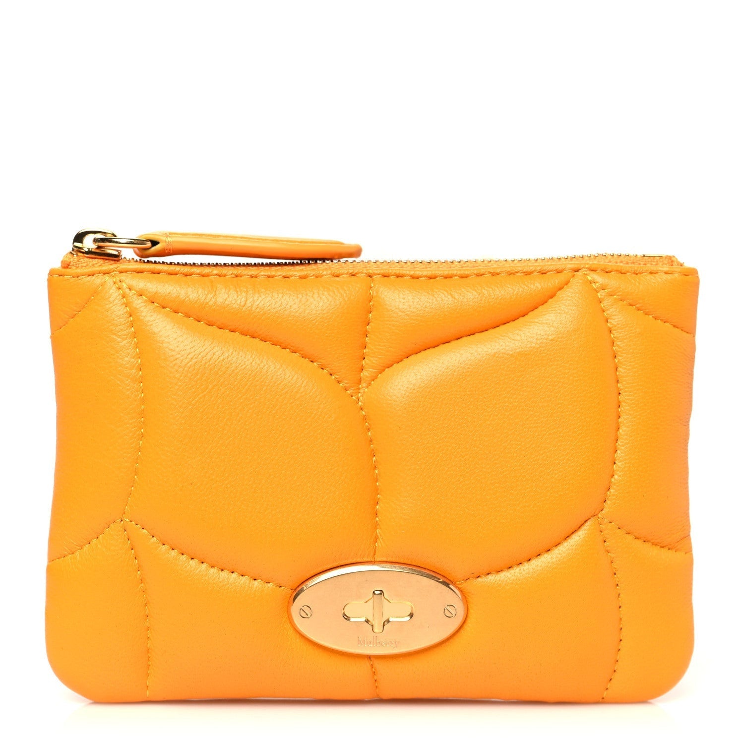 Mulberry MULBERRY Nappa Softie Zip Coin Pouch Double Yellow 1 of 7