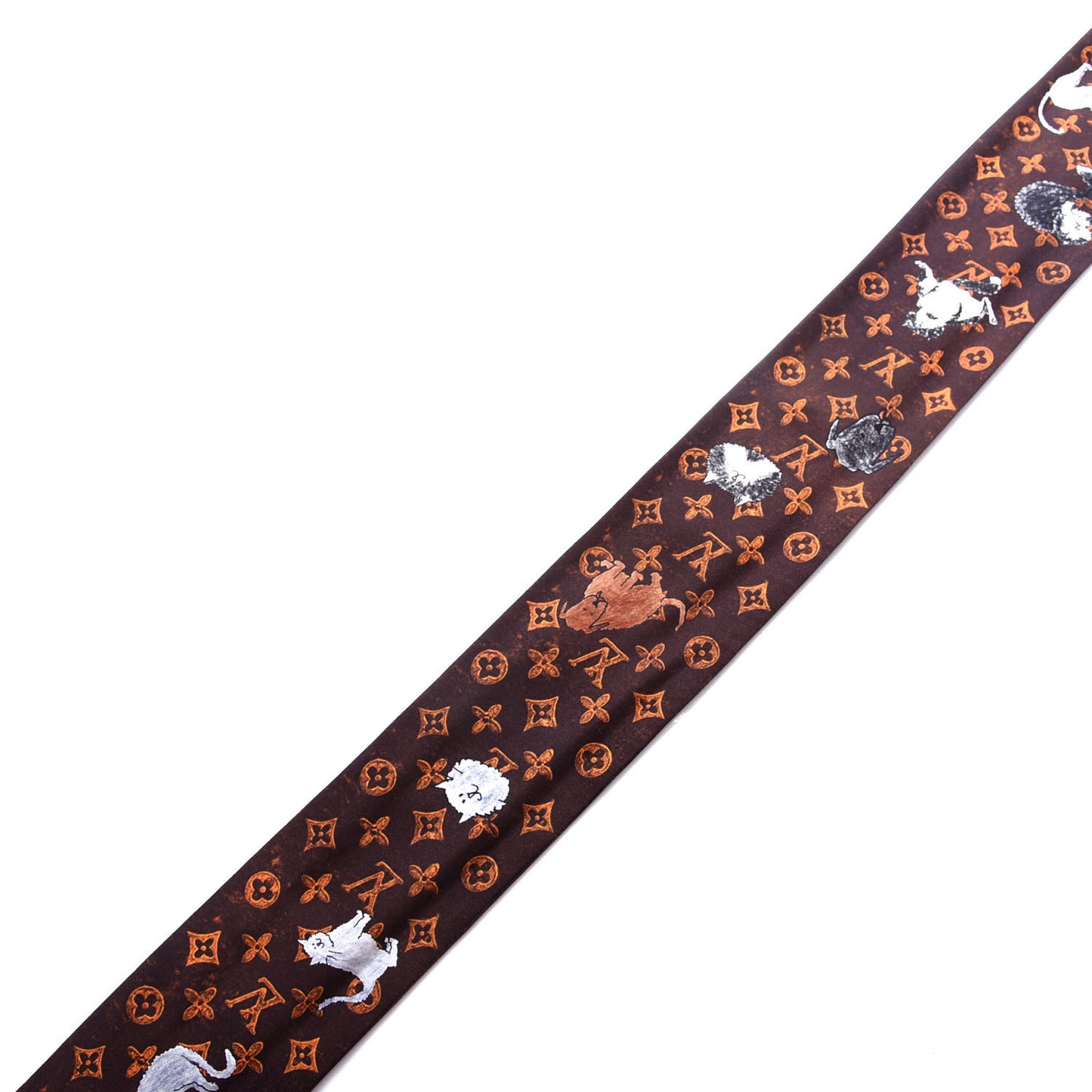 Silk Catogram Classic Bandeau Marron