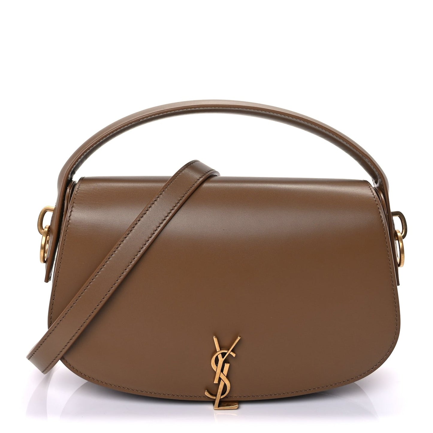 Box Calfskin Mini Voltaire Shoulder Bag  Dark Cork
