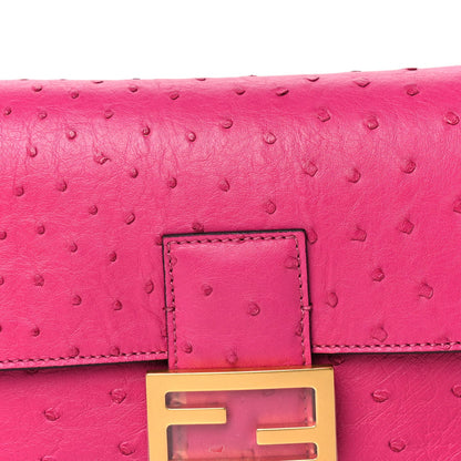 Fendi Ostrich Baguette Ciclamino Pilar 6 of 8