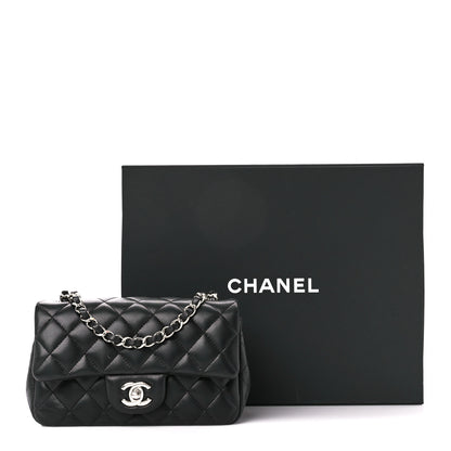 Chanel Lambskin Quilted Mini Rectangular Flap Black 13 of 13
