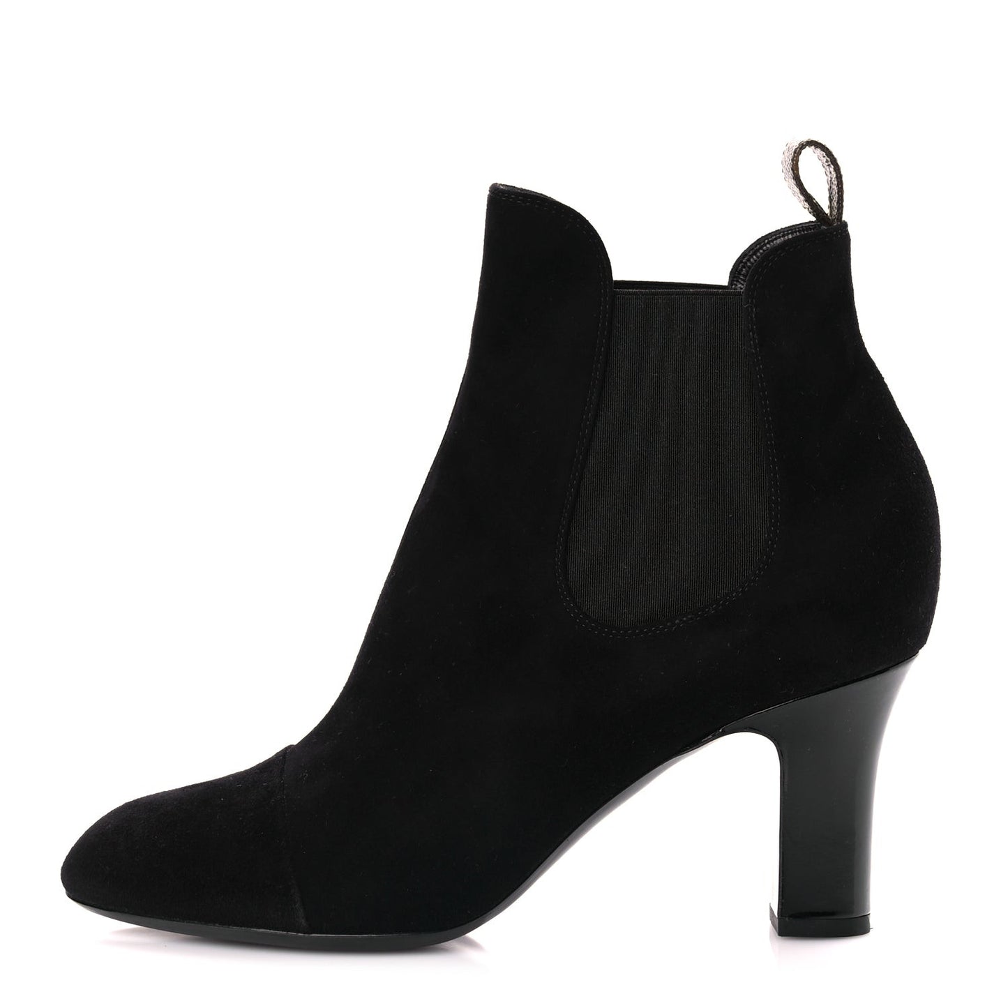 Suede Monogram Uniformes Cap Toe Chelsea 75mm Ankle Boots 38.5 Black