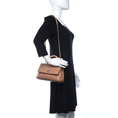 Chanel Caviar Lizard Embossed Quilted Mini Coco Handle Flap Brown 2 of 9