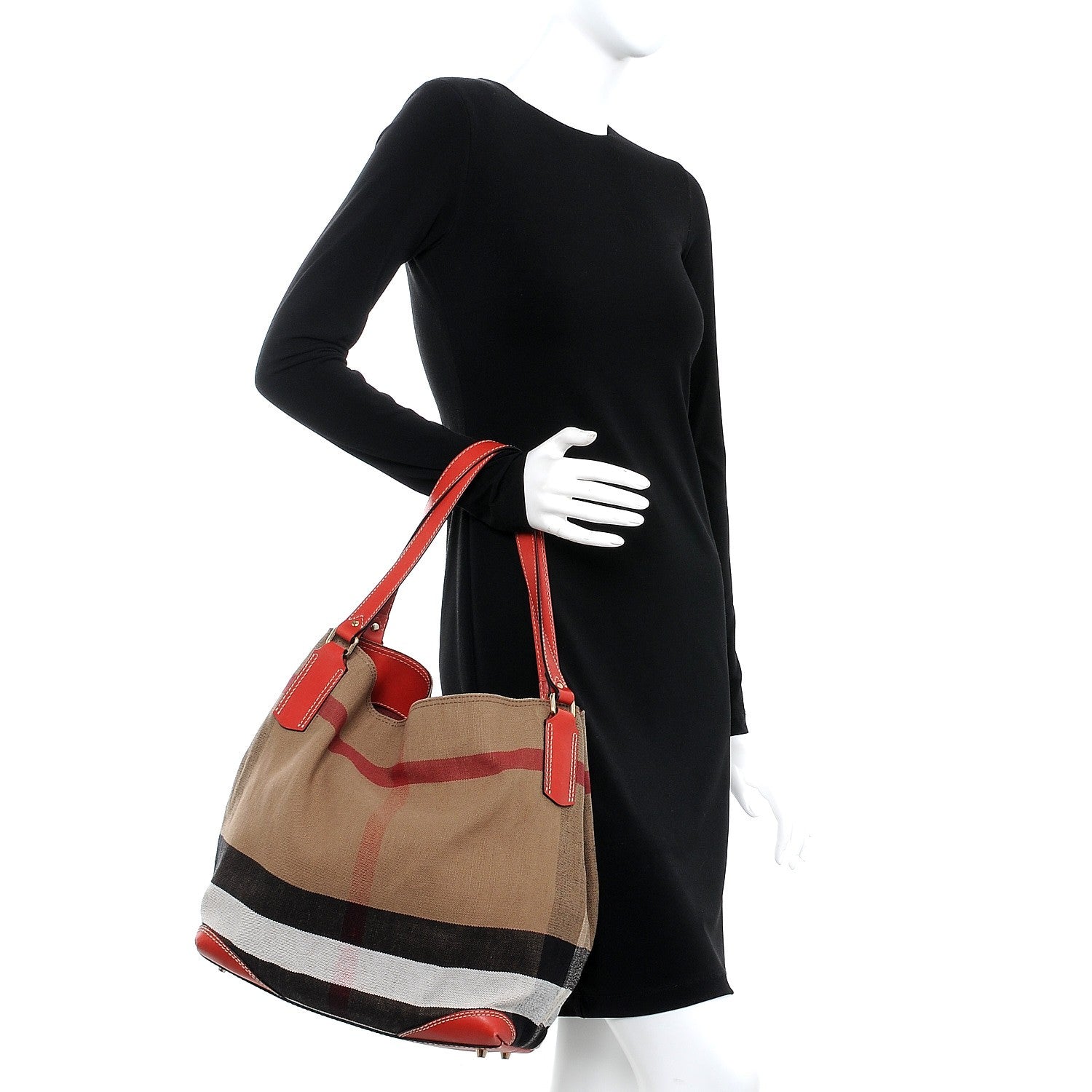 Burberry Canvas Mega Check Medium Maidstone Red 2 of 11