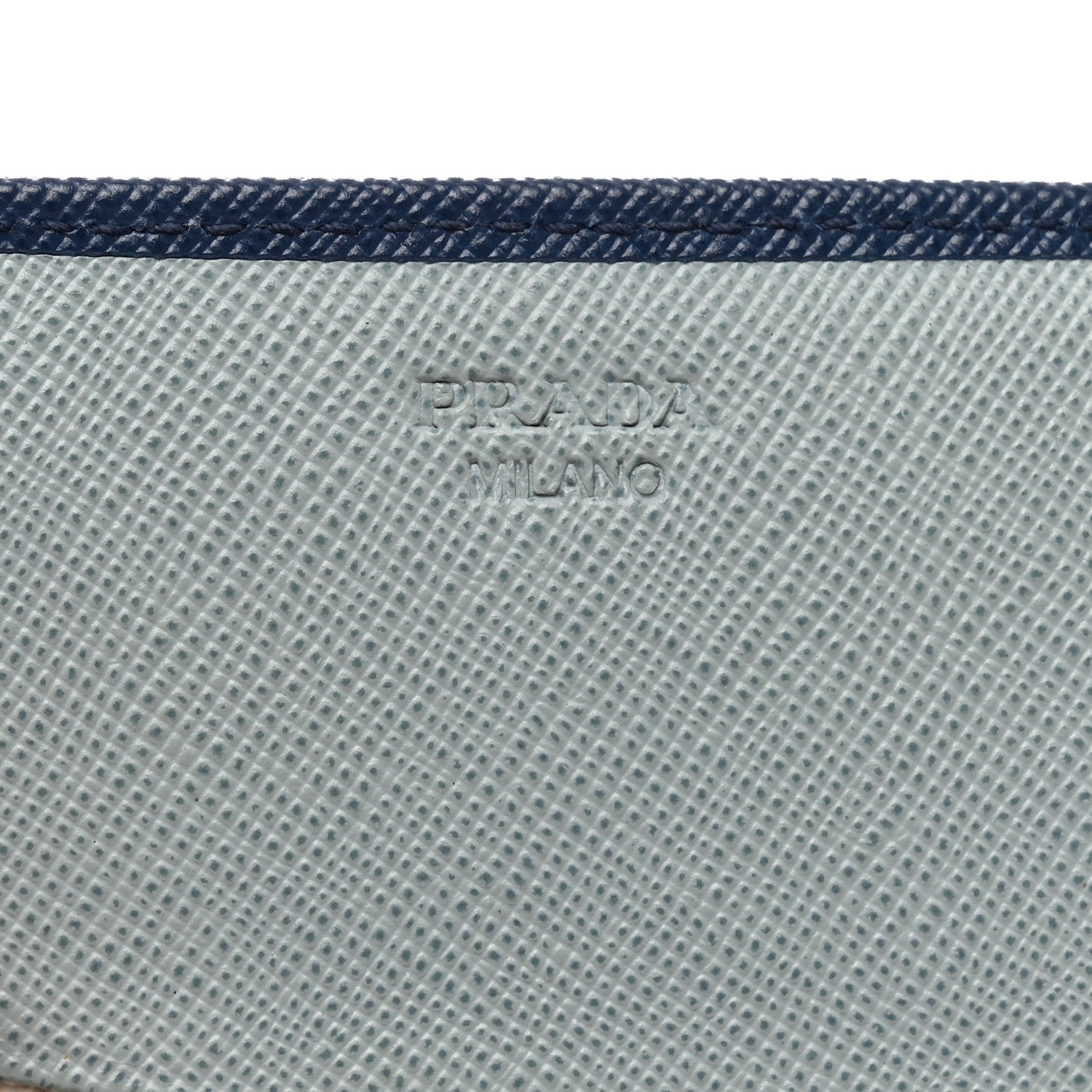 Prada Saffiano Metal Continental Flap Wallet Bleuette Lago White 6 of 10