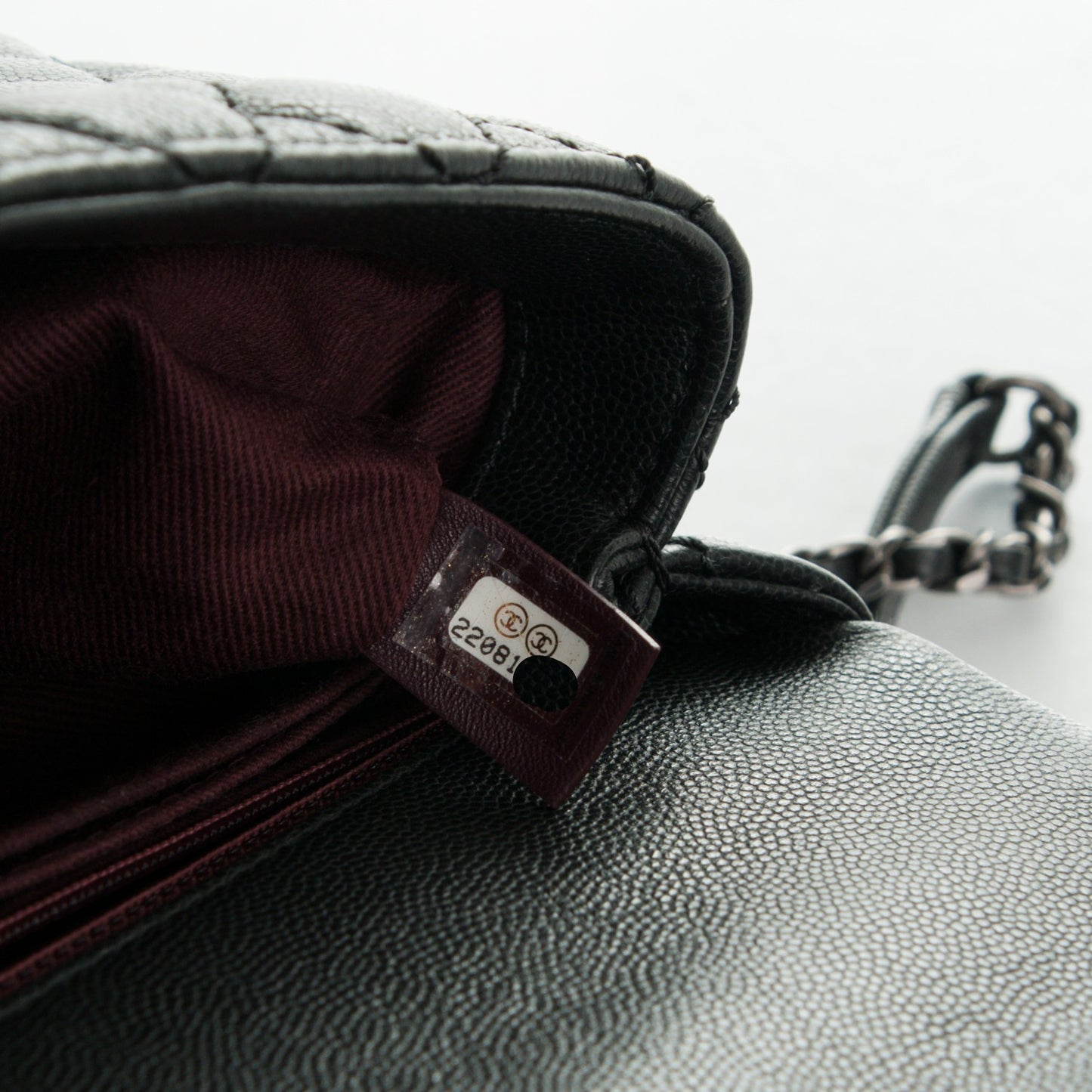 Caviar Quilted Mini Coco Handle Flap Black