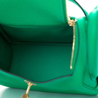 Hermes Taurillon Clemence Mini Lindy 20 Menthe 4 of 4