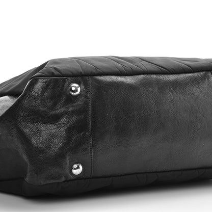 Prada Tessuto Nylon Calfskin Shoulder Bag Black 12 of 13