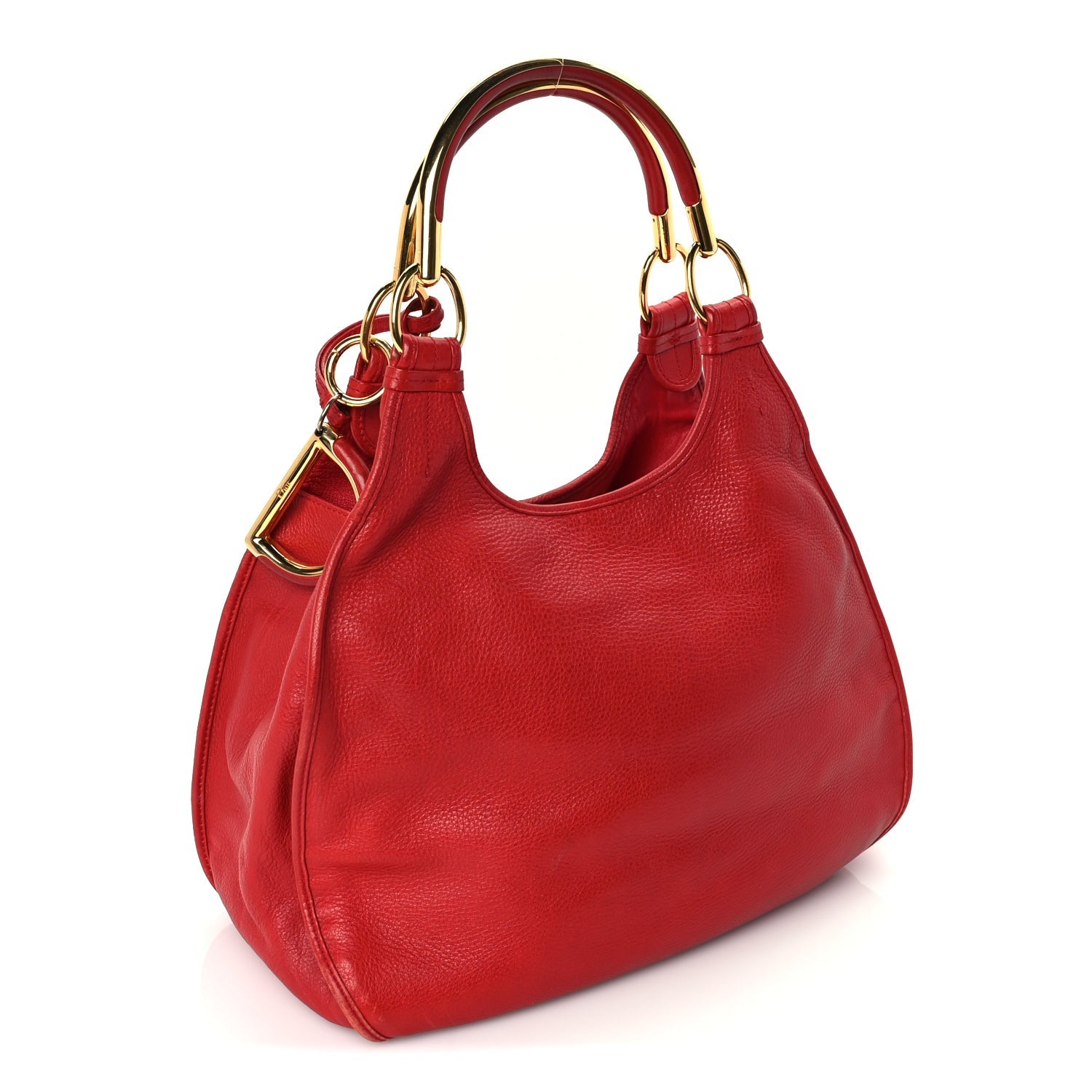 Christian Dior Calfskin Embellished 61 Tote Red 2 of 8