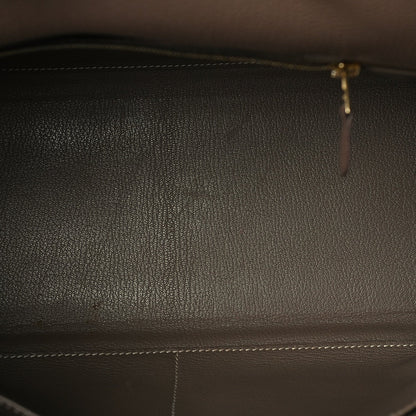 Hermes Togo Kelly Retourne 35 Etoupe 4 of 9