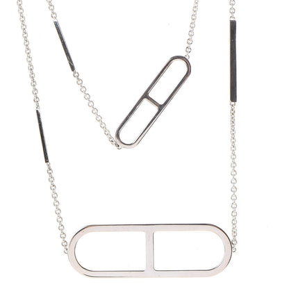 Hermes Sterling Silver Ever Chaine d'Ancre Long Necklace 4 of 5