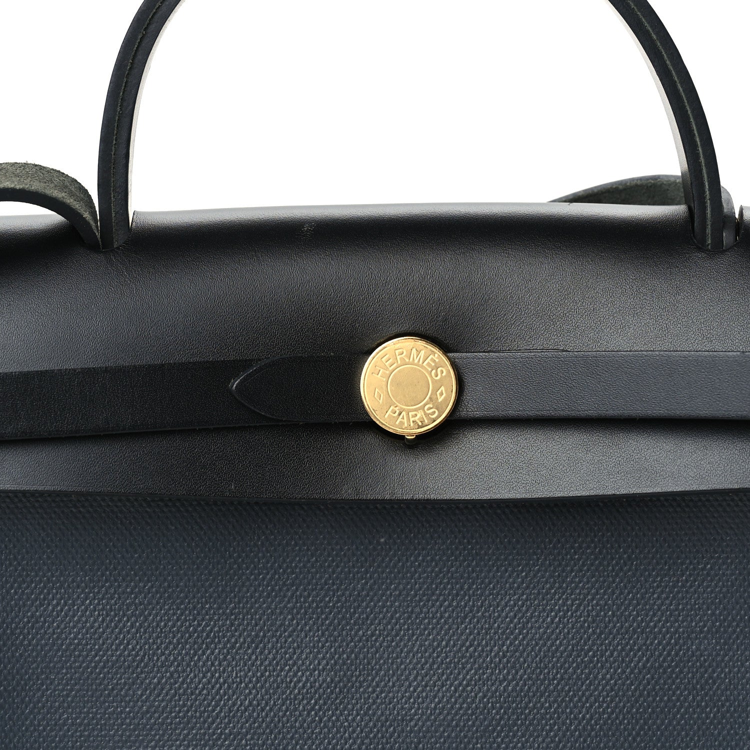 Hermes Toile H Berline Vache Hunter Herbag Zip PM  Black Bleu Nuit 6 of 8