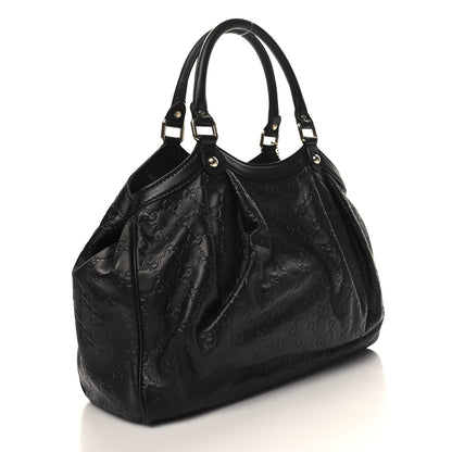 Gucci Guccissima Medium Sukey Tote Black 3 of 10