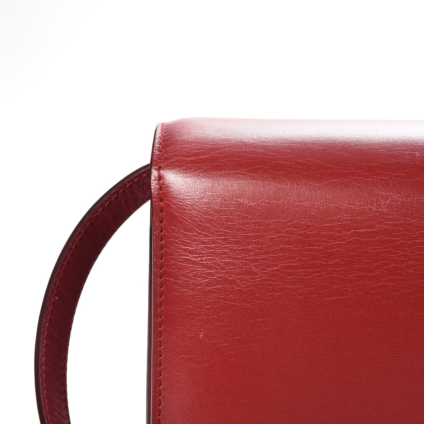 Box Calfskin Medium Classic Box Flap Bag Red