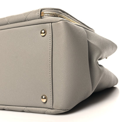 Chanel Caviar Quilted Small Business Affinity Shopping Bag Grey 10 of 10