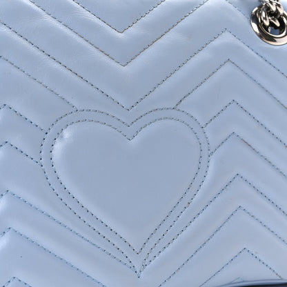 Gucci Calfskin Matelasse Small GG Marmont Shoulder Bag Porcelain Light Blue 9 of 11