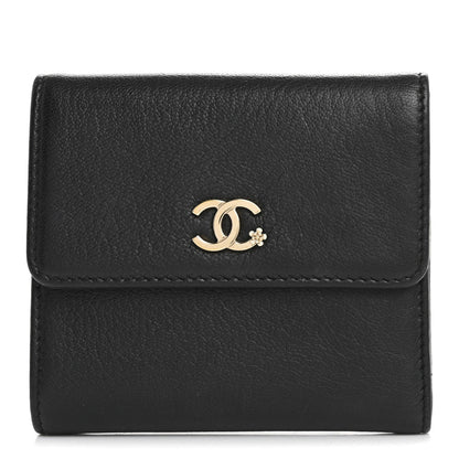 Chanel Goatskin CC Compact Flap Wallet Black 1 of 7
