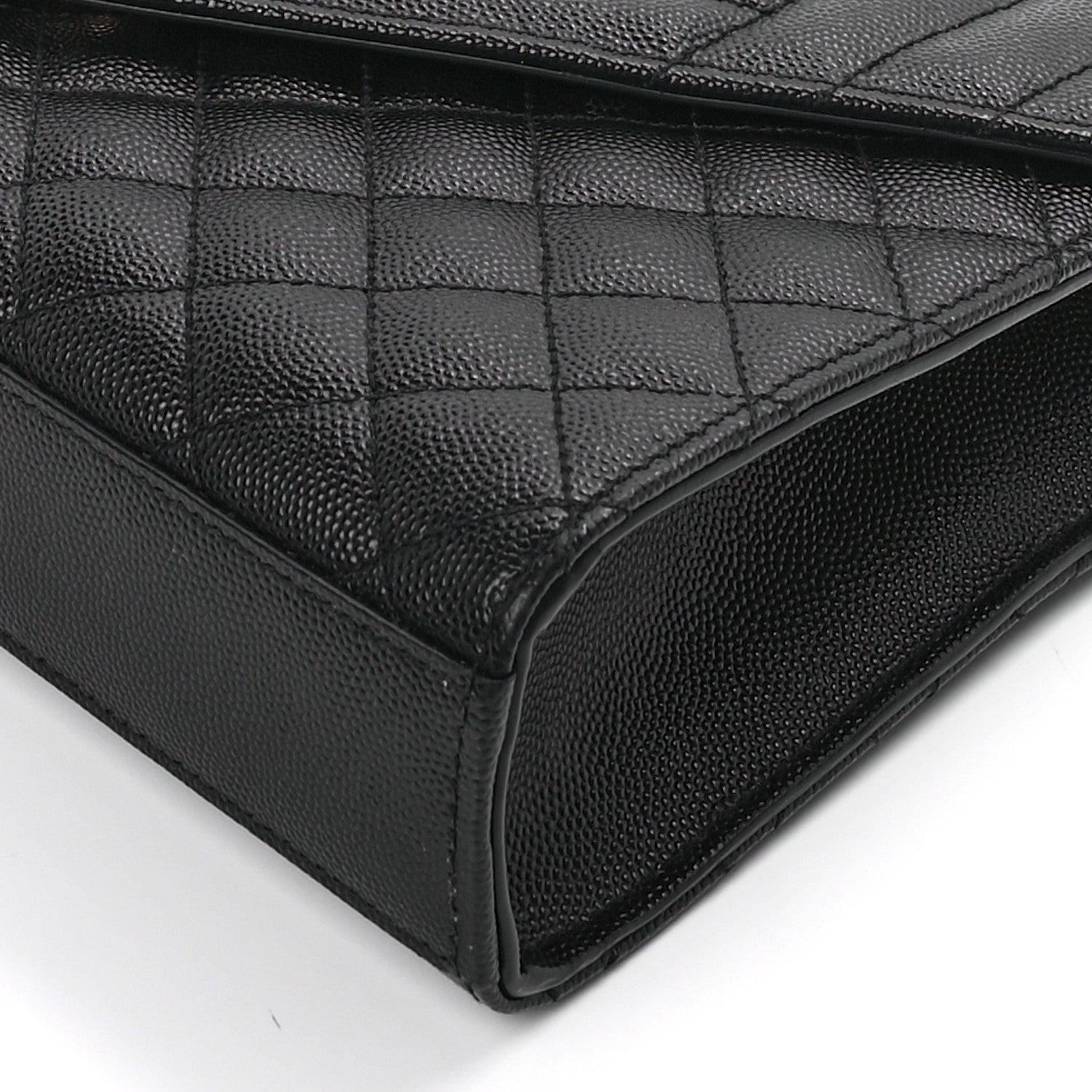 Saint Laurent Grain De Poudre Textured Mixed Matelasse Triquilt Medium Monogram Satchel Black 7 of 8