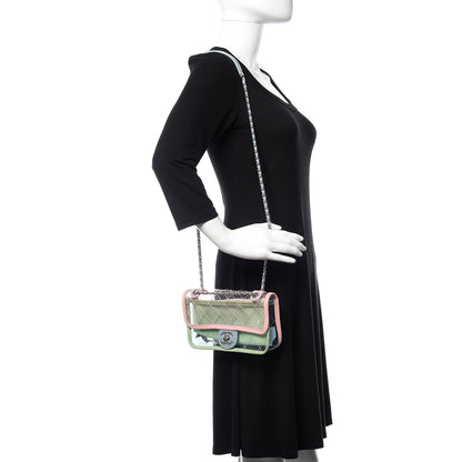 Chanel Lambskin PVC Quilted Mini Coco Splash Flap Blue Green 2 of 10