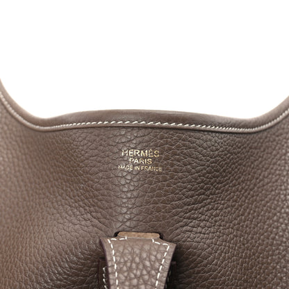 Hermes Taurillon Clemence Evelyne PM Etoupe 5 of 8