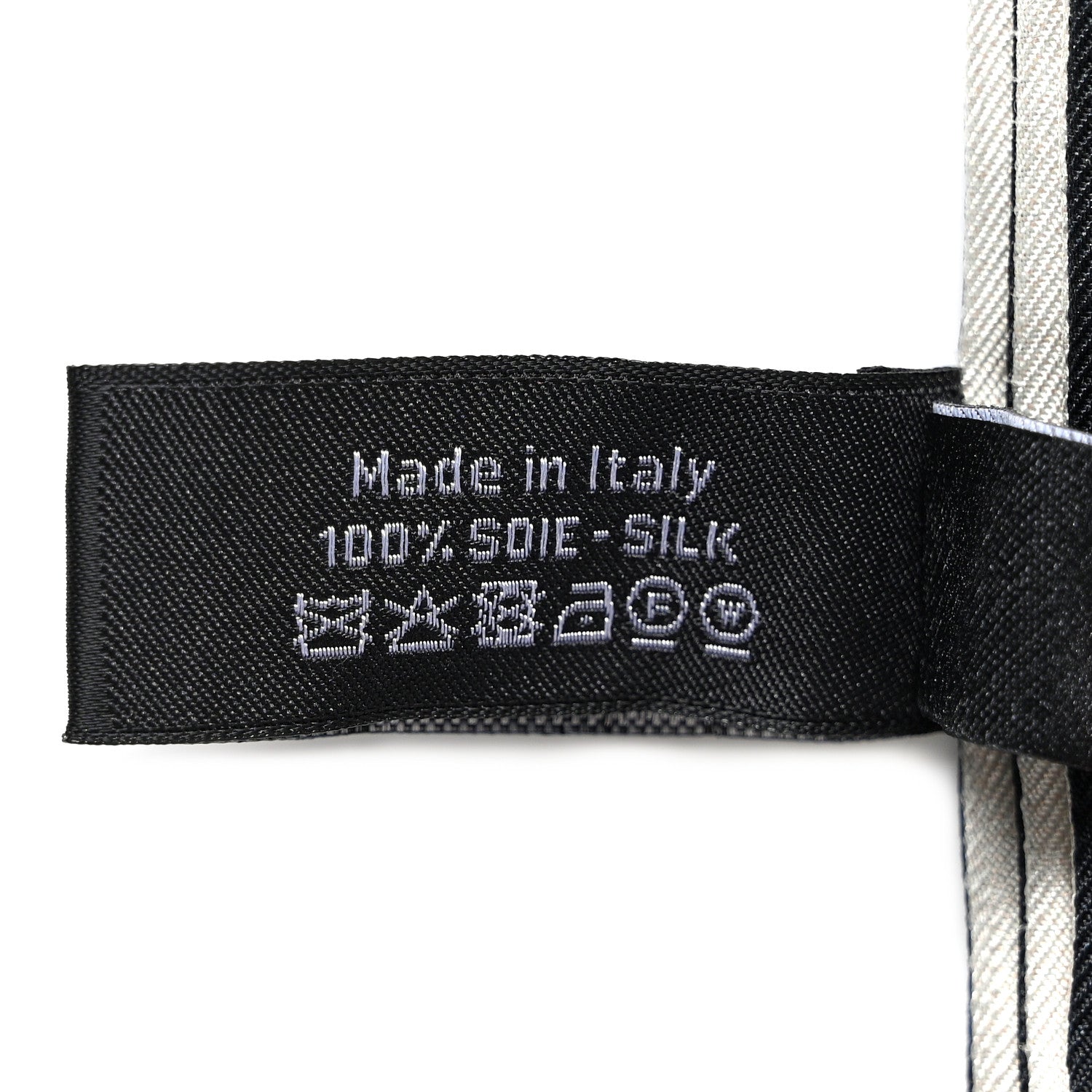 Chanel Silk CC Slim Bandeau Scarf Black Ecru 4 of 8