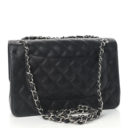 Chanel Caviar Quilted Jumbo Double Flap Black 3 of 10