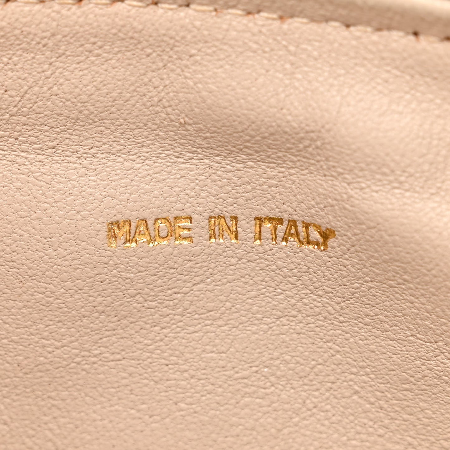 Metallic Lambskin Quilted Tassel Camera Case Gold