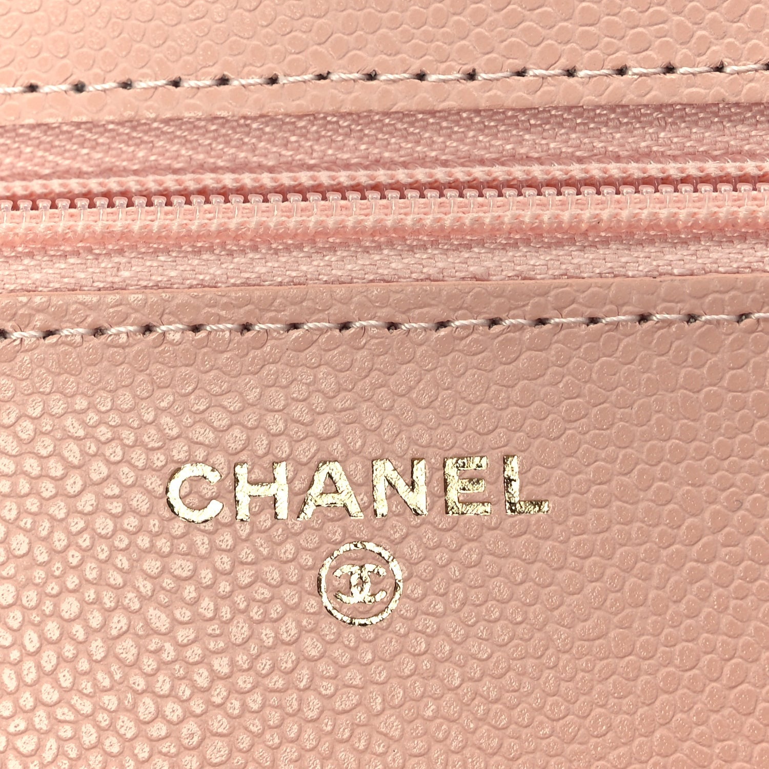 Chanel Caviar Quilted Wallet on Chain WOC  Light Pink 6 of 10