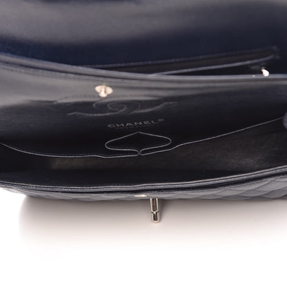 Chanel Caviar Quilted Medium Double Flap Dark Blue 6 of 12