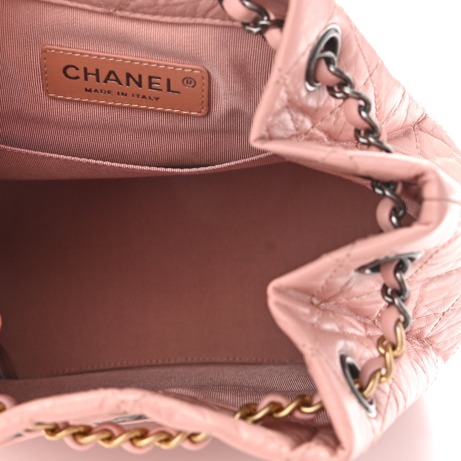 Chanel Aged Calfskin Quilted Small Gabrielle Backpack Pink 5 of 10