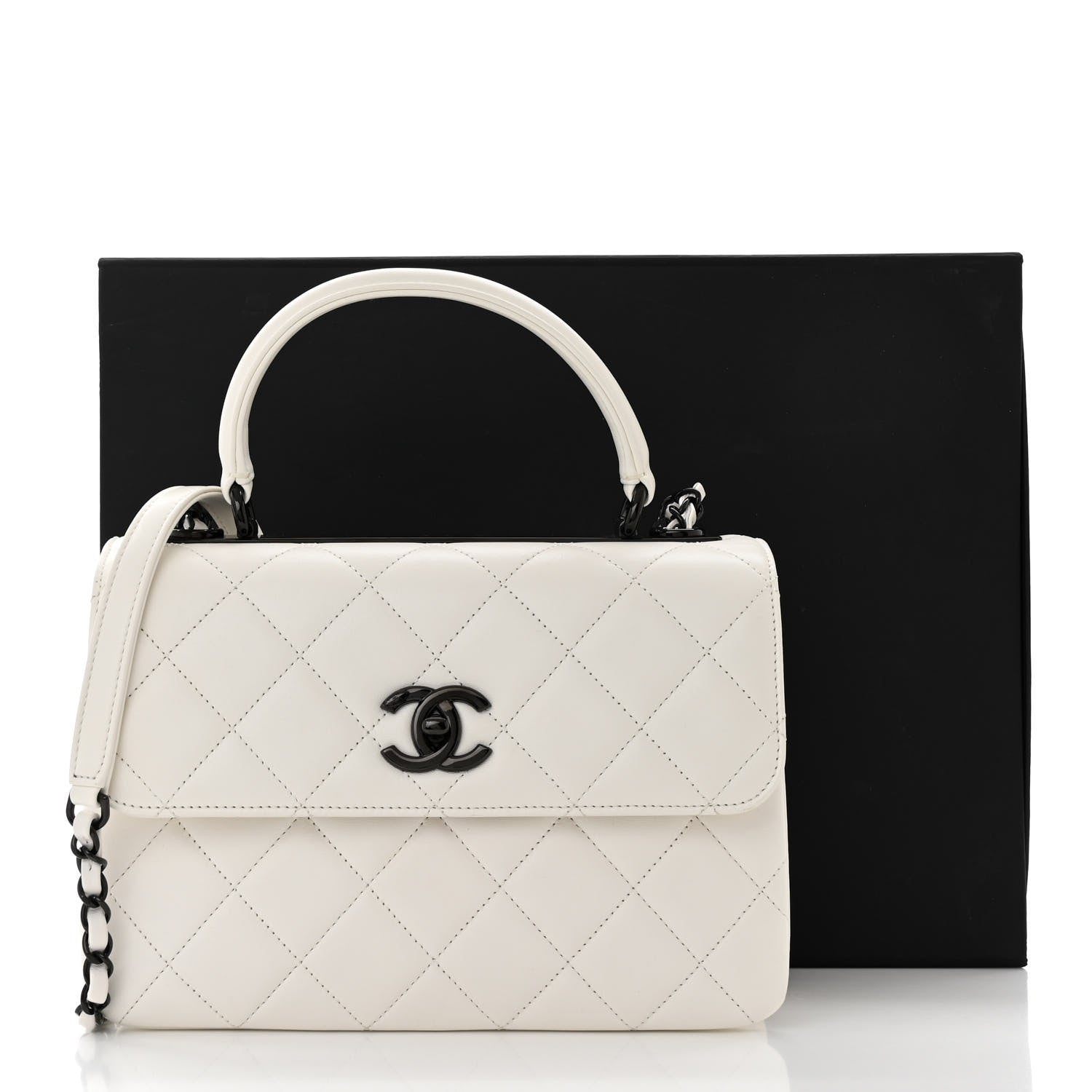Chanel Lambskin Quilted Small Trendy CC Dual Handle Flap Bag White 11 of 11