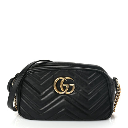 Gucci Calfskin Matelasse Small GG Marmont Chain Shoulder Bag 1 of 9
