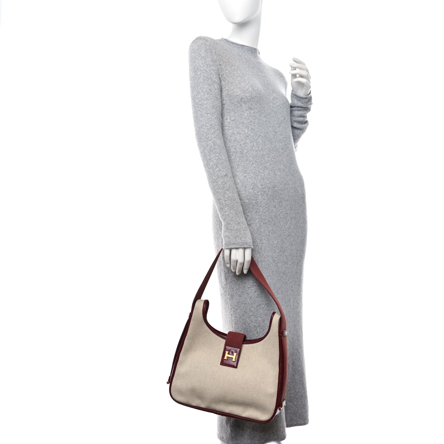 Hermes Toile Sako 32 Natural Rouge H 2 of 10