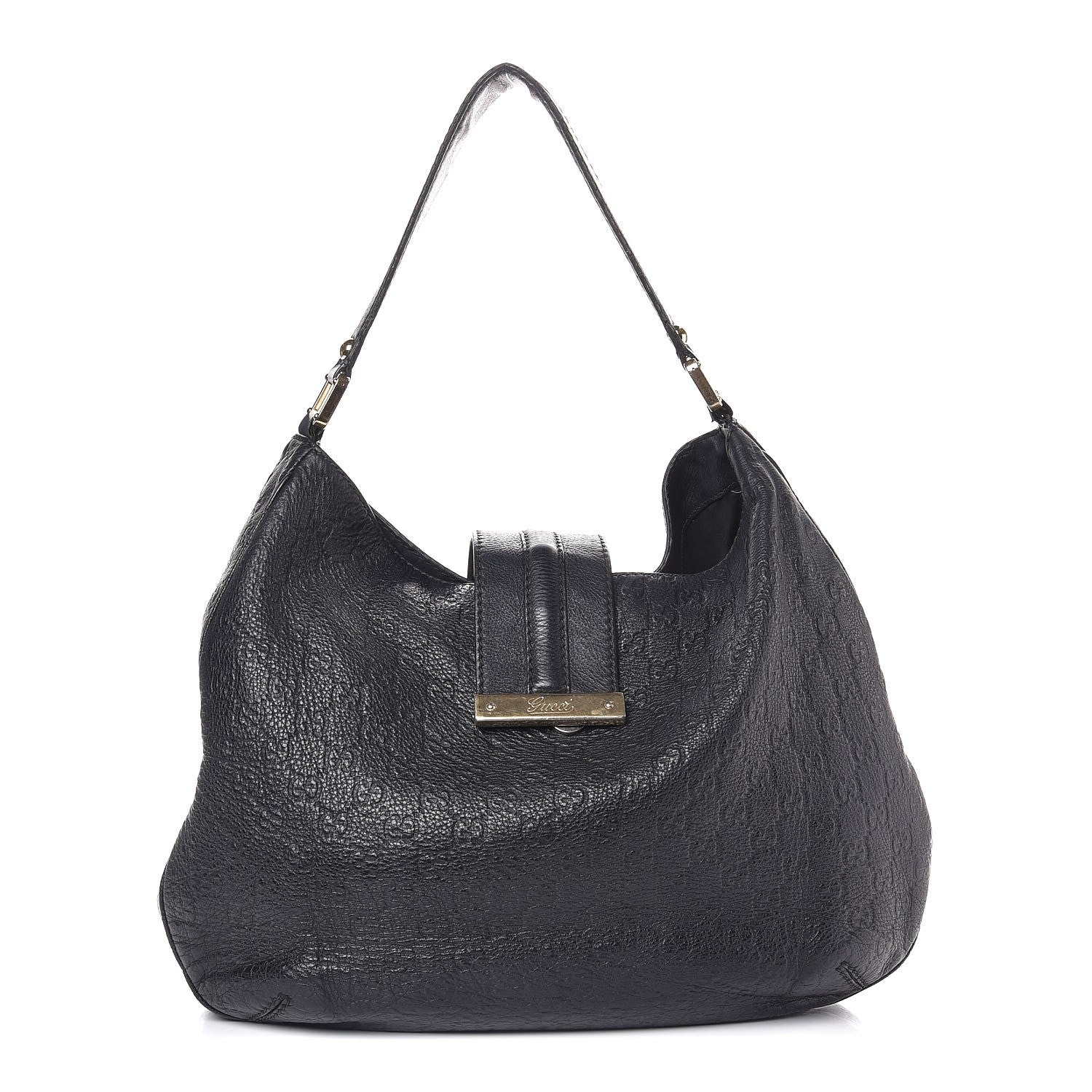 Gucci Guccissima Large New Ladies Web Hobo Black 1 of 11
