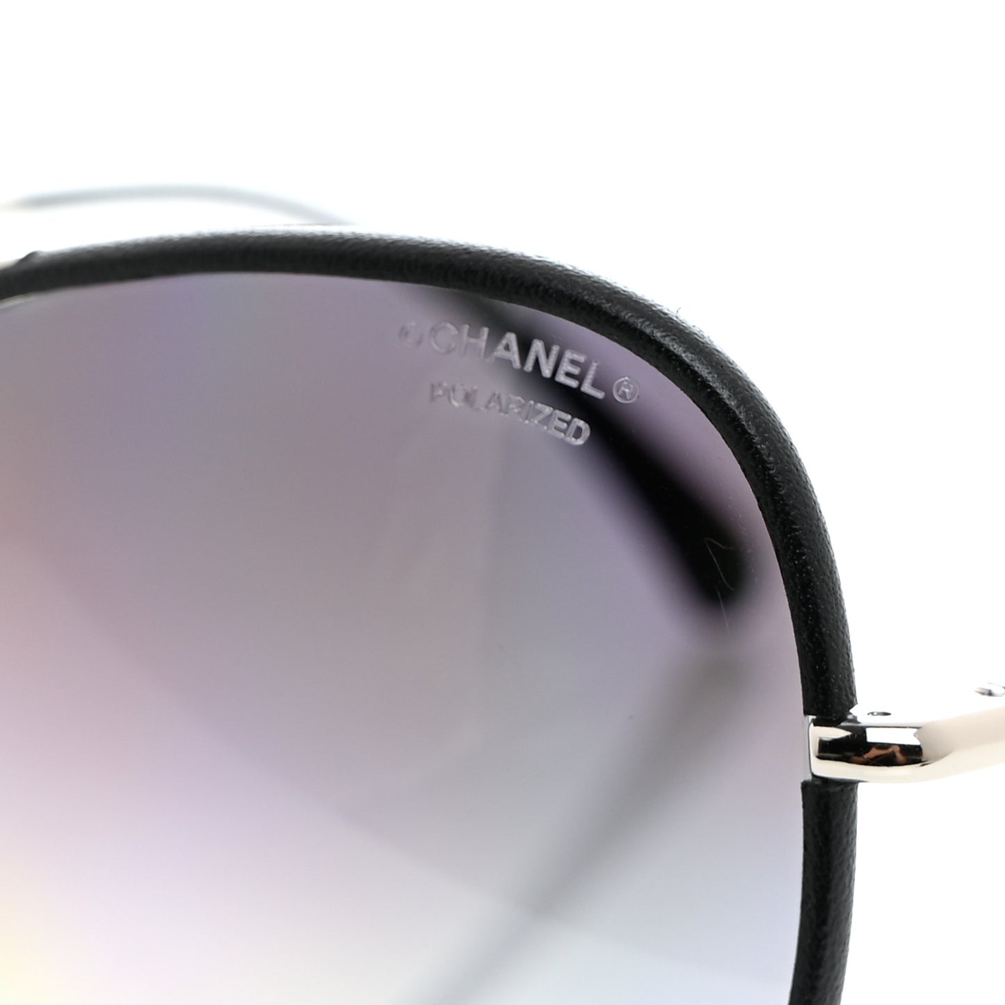 Metal Lambskin Polarized Pilot Fall Sunglasses 4227-Q Black