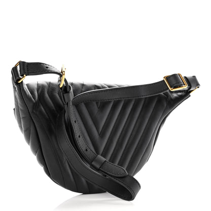 Louis Vuitton Calfskin Quilted New Wave Bumbag Black 3 of 9