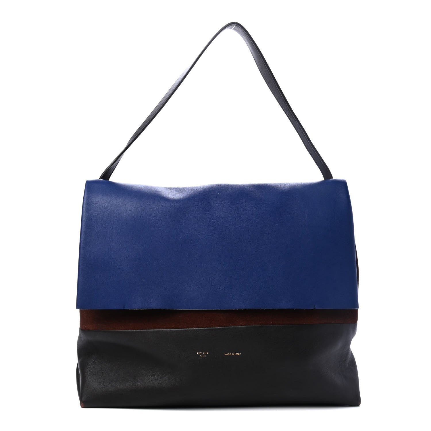 Celine Calfskin Suede All Soft Shoulder Bag Indigo 1 of 5