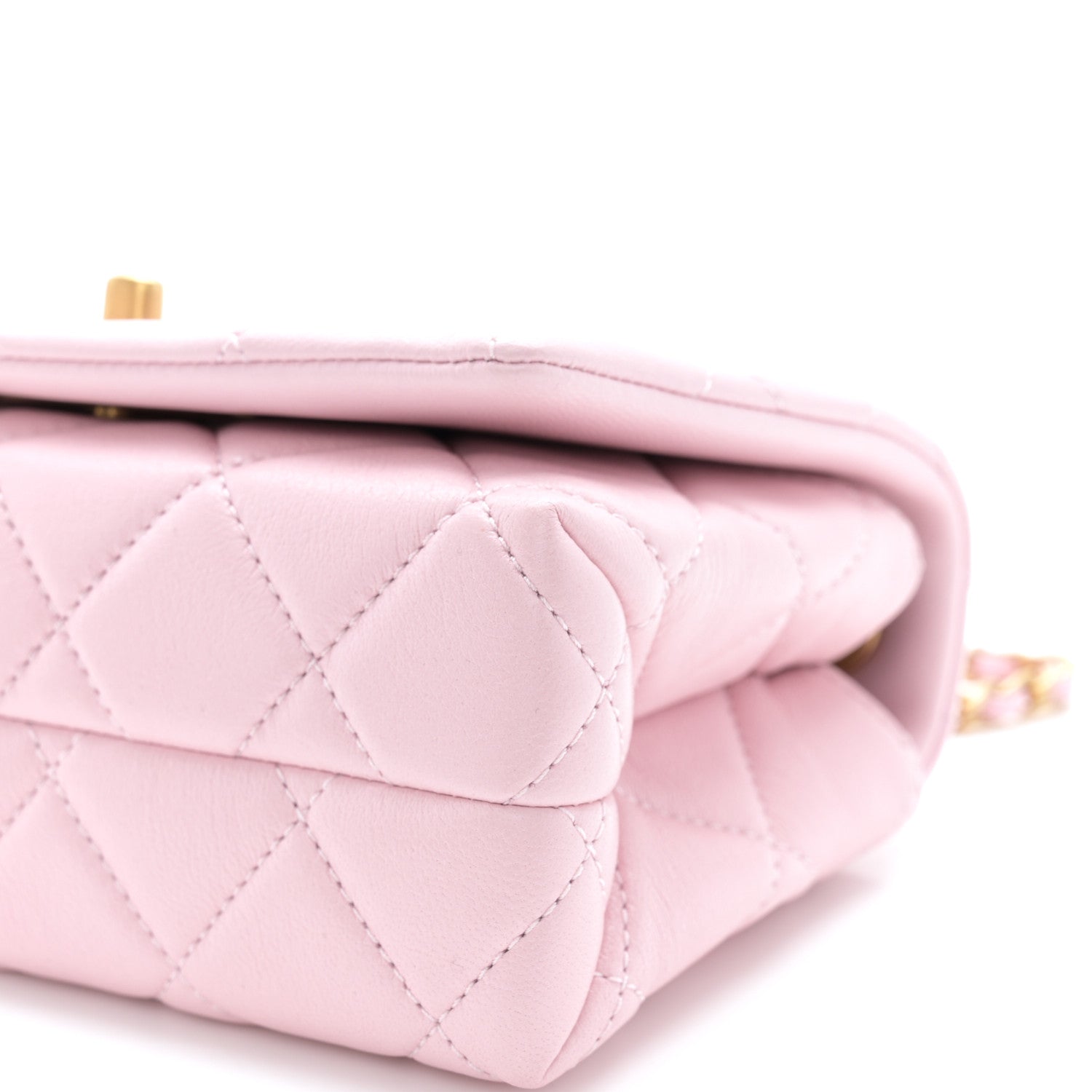 Chanel Shiny Lambskin Quilted Enamel CC Mini Flap Light Pink 10 of 10