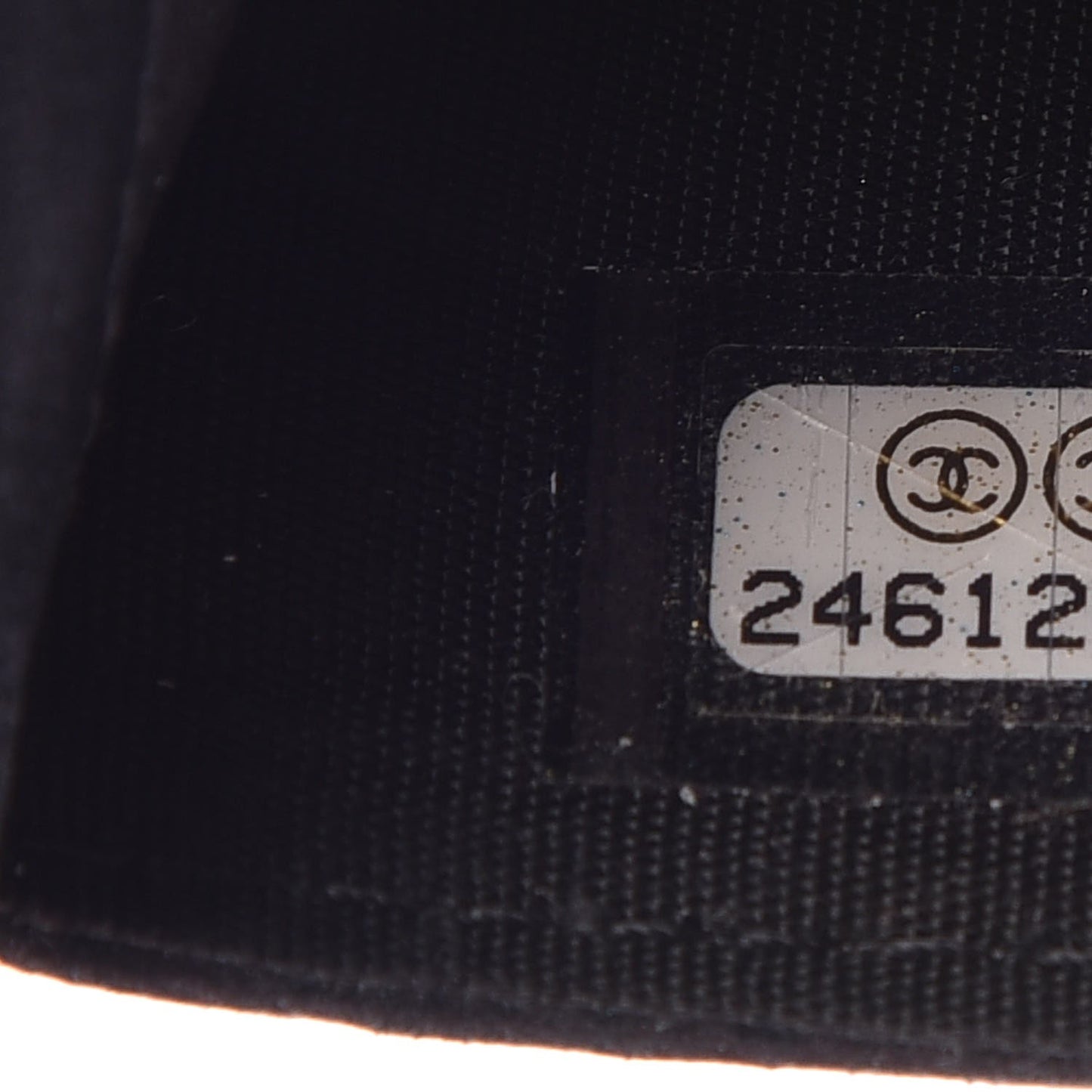 Lambskin Camellia Embossed Card Holder Black