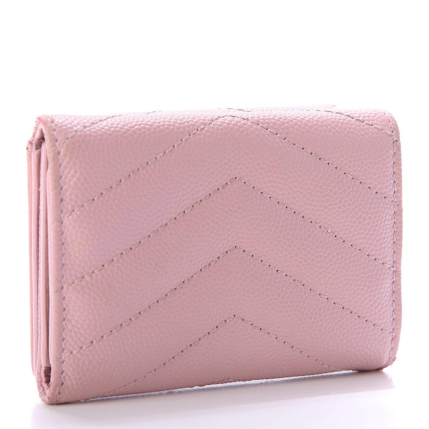 Grain De Poudre Matelasse Chevron Monogram Tiny Wallet Tender Pink