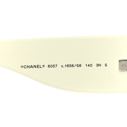 Chanel Acetate Cat Eye Sunglasses 6057 Black White 6 of 7