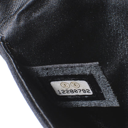 Chanel Satin Ribbon Bow Clutch Black 6 of 6