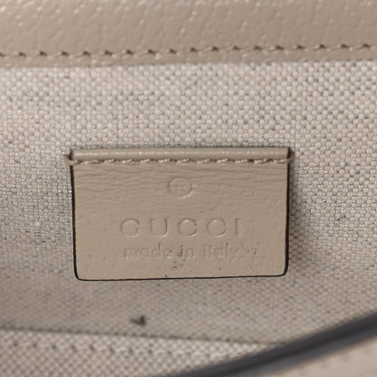 Gucci GG Supreme Monogram Textured Dollar Calfskin Mini Horsebit 1955 Shoulder Bag Beige Mystic White Oatmeal 5 of 8