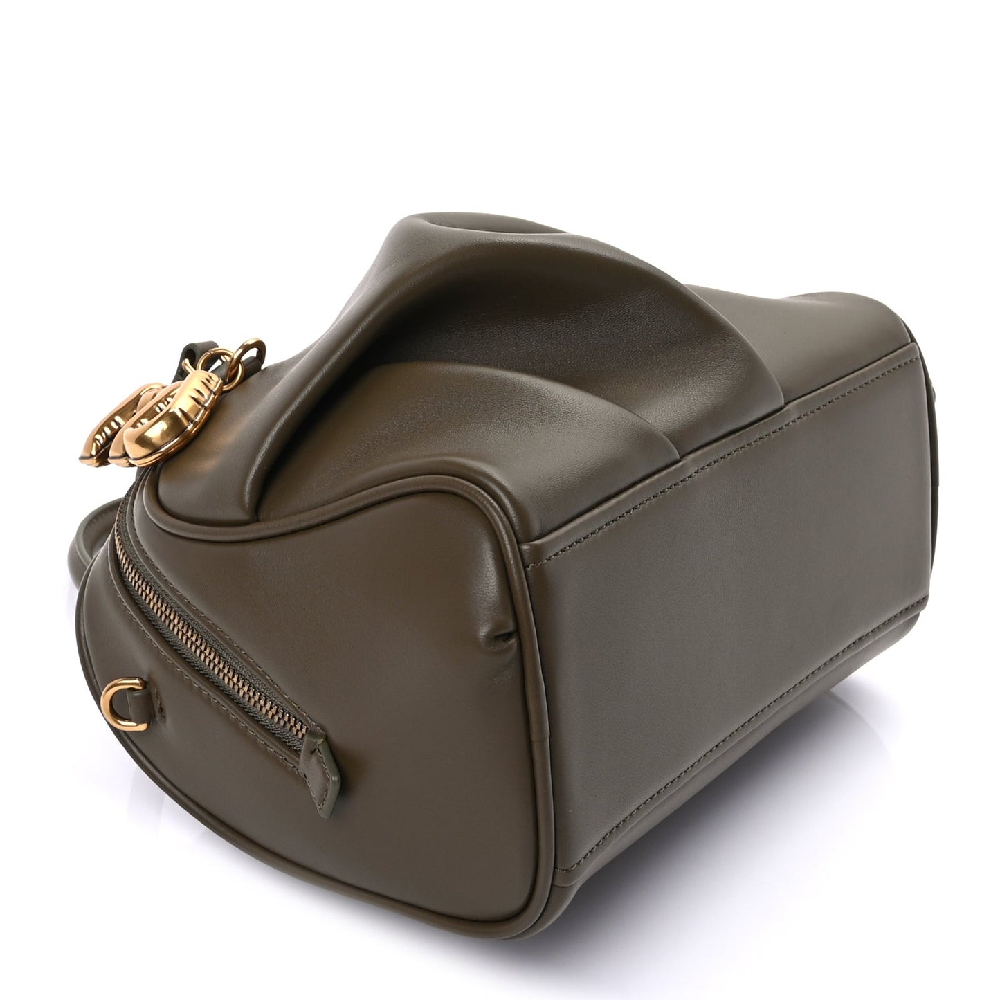 MARC JACOBS Lambskin Small The Wave Bag Olive