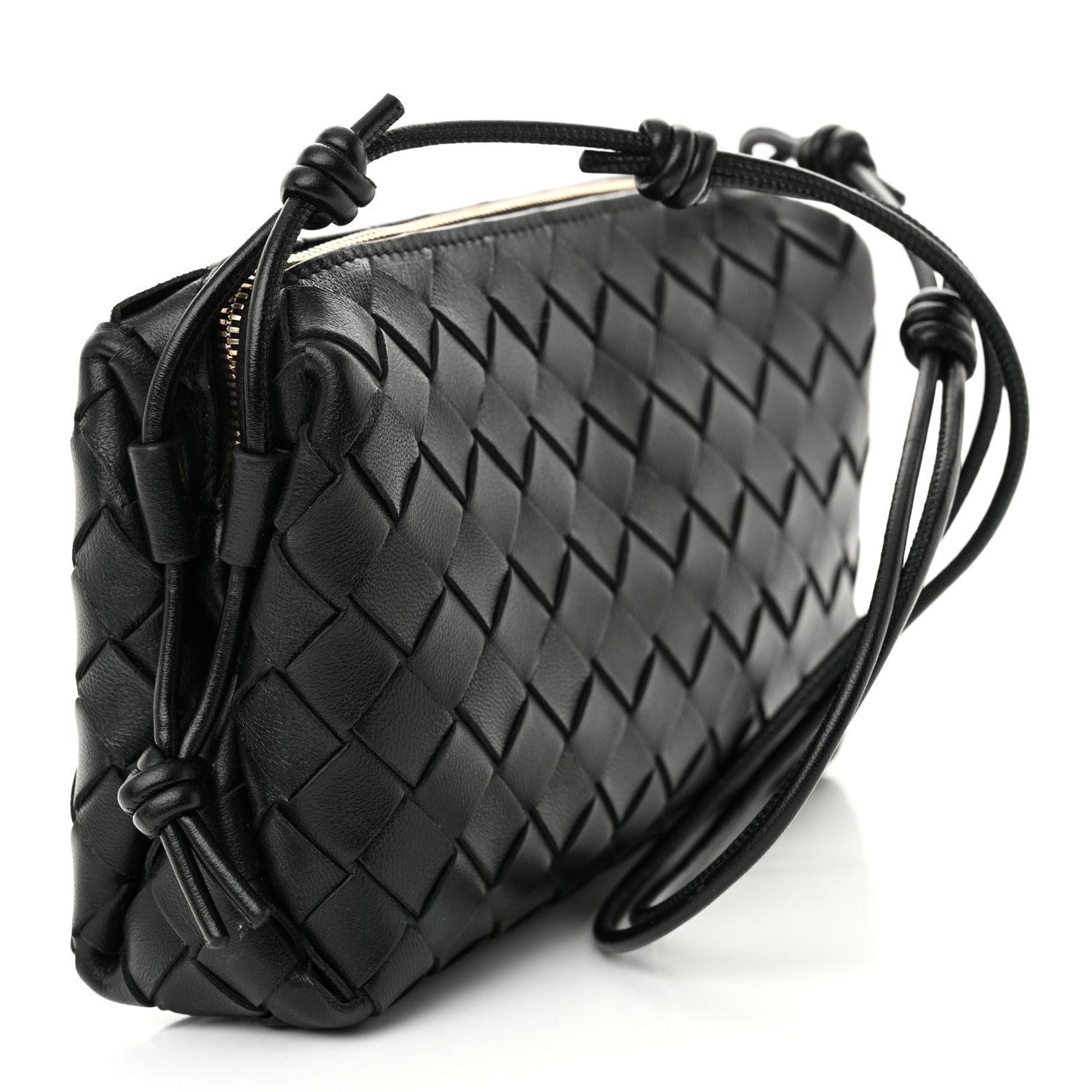 Bottega Veneta Nappa Intrecciato Loop Baguette Bag Black 3 of 9