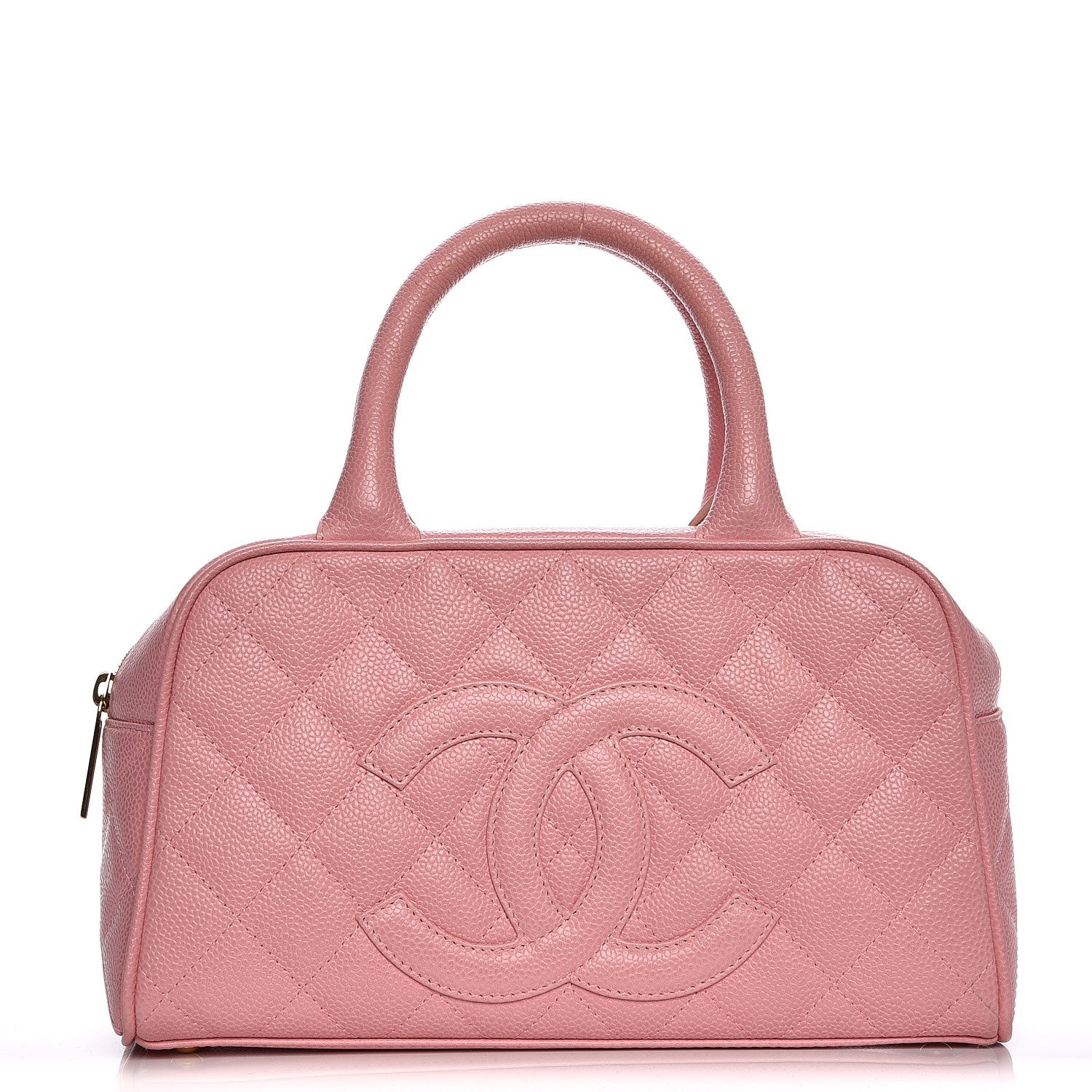 Chanel Caviar Quilted Small Bowler Pink 1 of 12
